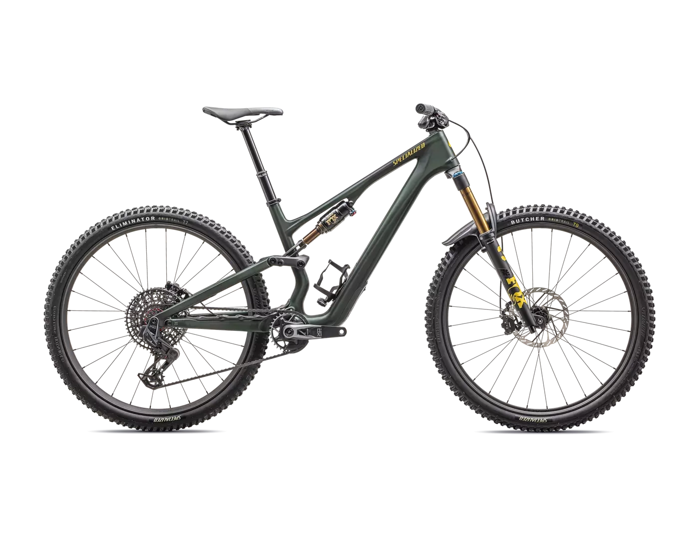 2025 Specialized Stumpjumper 15 Pro 29/27.5 Bike - S1, Satin Green Tint / Gunmetal / Satin Metallic Sulphur