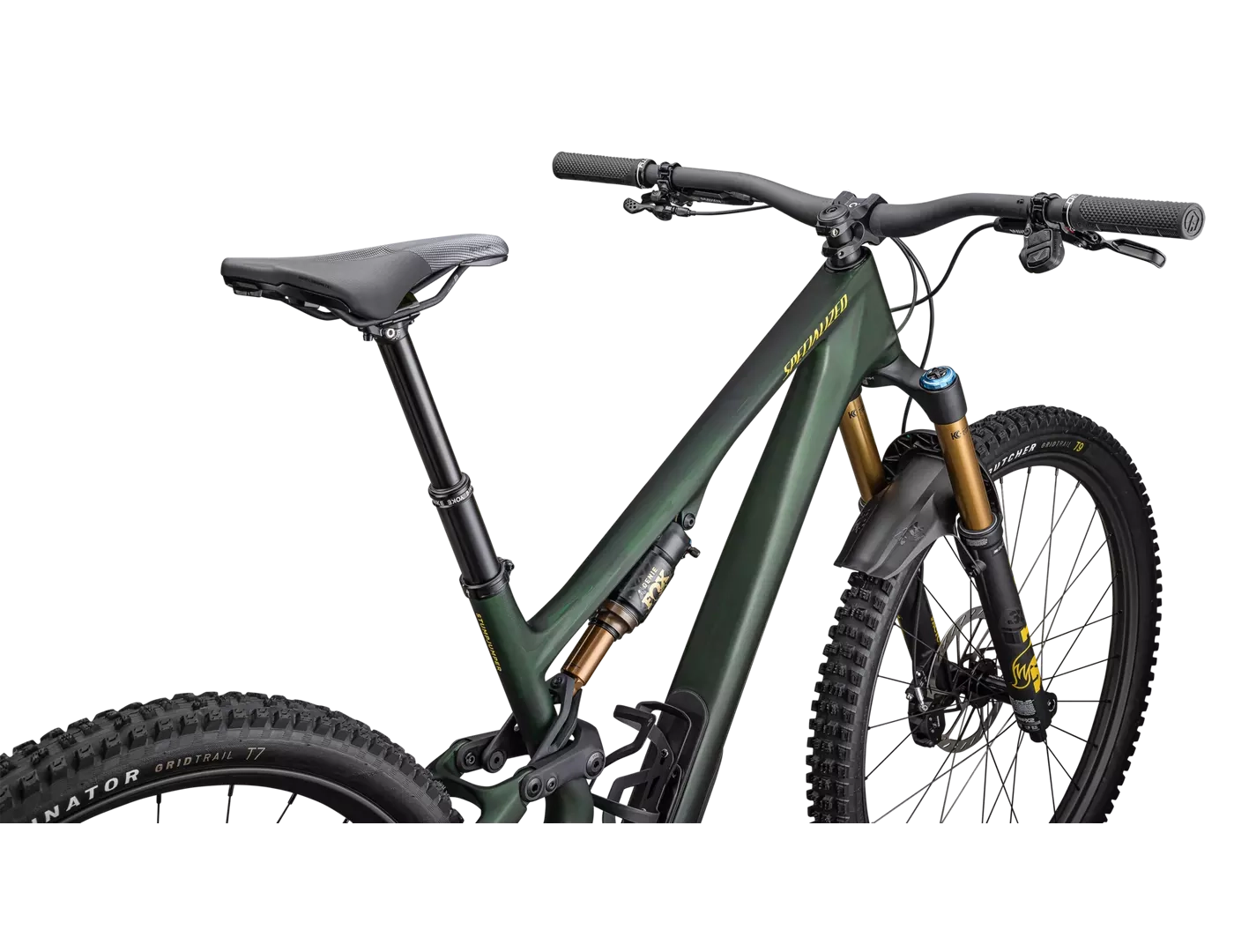 2025 Specialized Stumpjumper 15 Pro 29/27.5 Bike - S2, Satin Green Tint / Gunmetal / Satin Metallic Sulphur