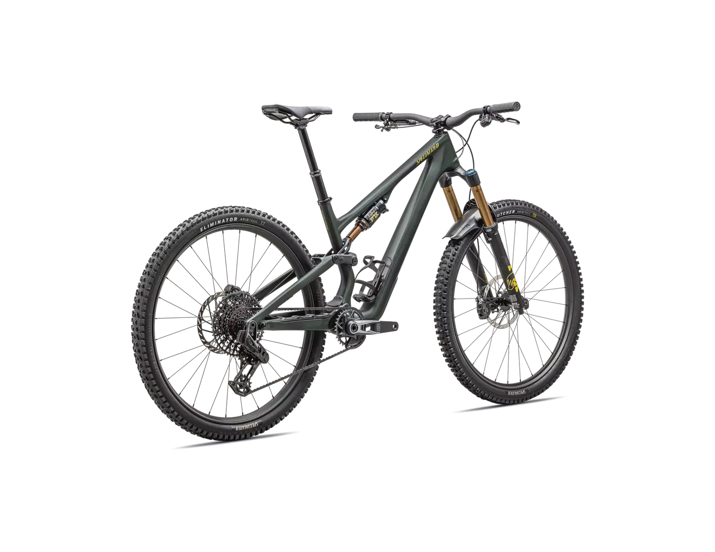 2025 Specialized Stumpjumper 15 Pro 29" Bike - S4, Satin Green Tint / Gunmetal / Satin Metallic Sulphur