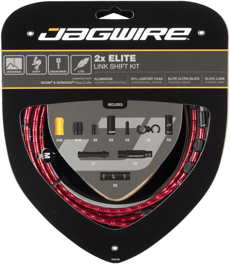2x Elite Link Shift Cable Kit SRAM/Shimano Polished Ultra-Slick Cables