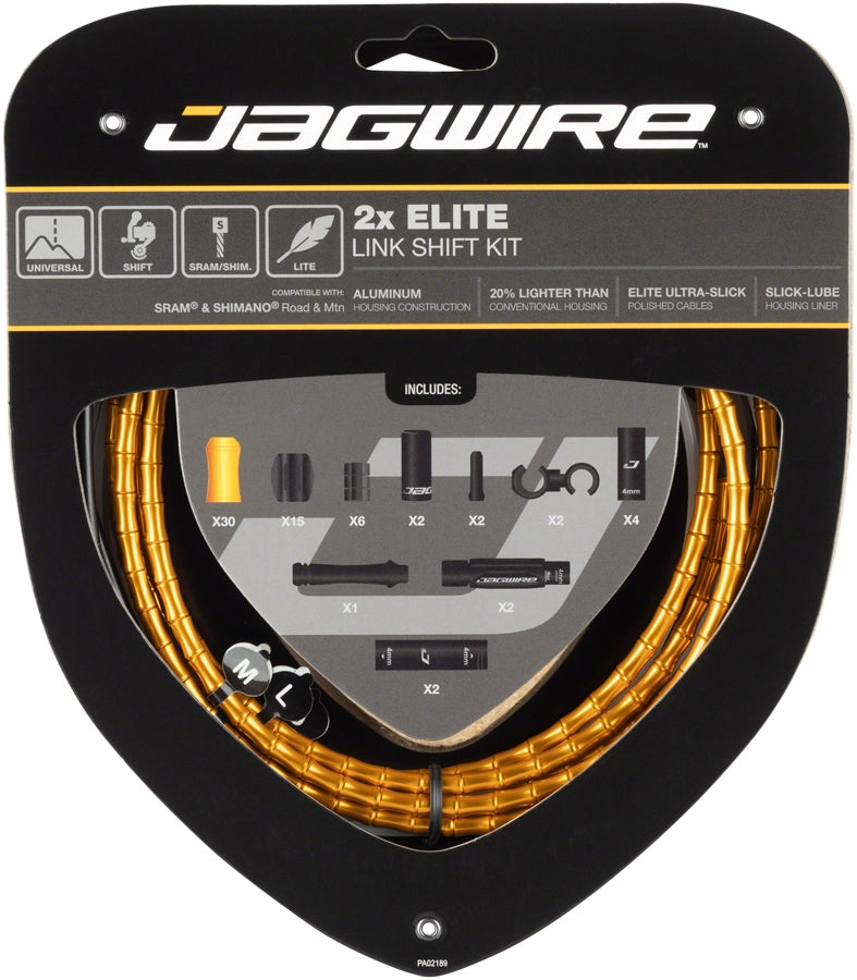 2x Elite Link Shift Cable Kit SRAM/Shimano Polished Ultra-Slick Cables