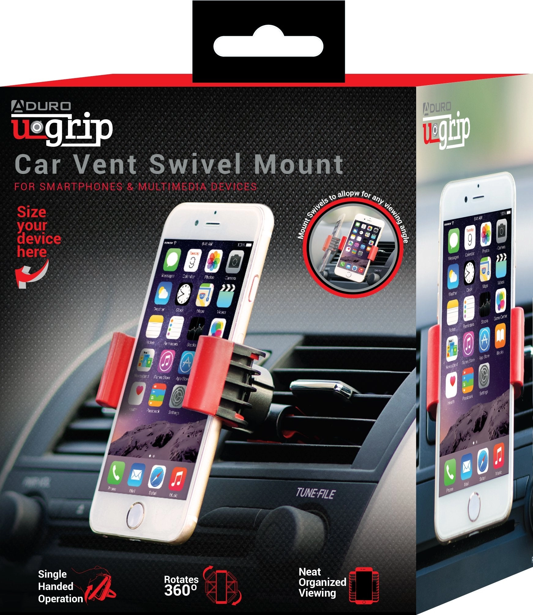 Aduro U-Grip Universal Car Vent Swivel Mount
