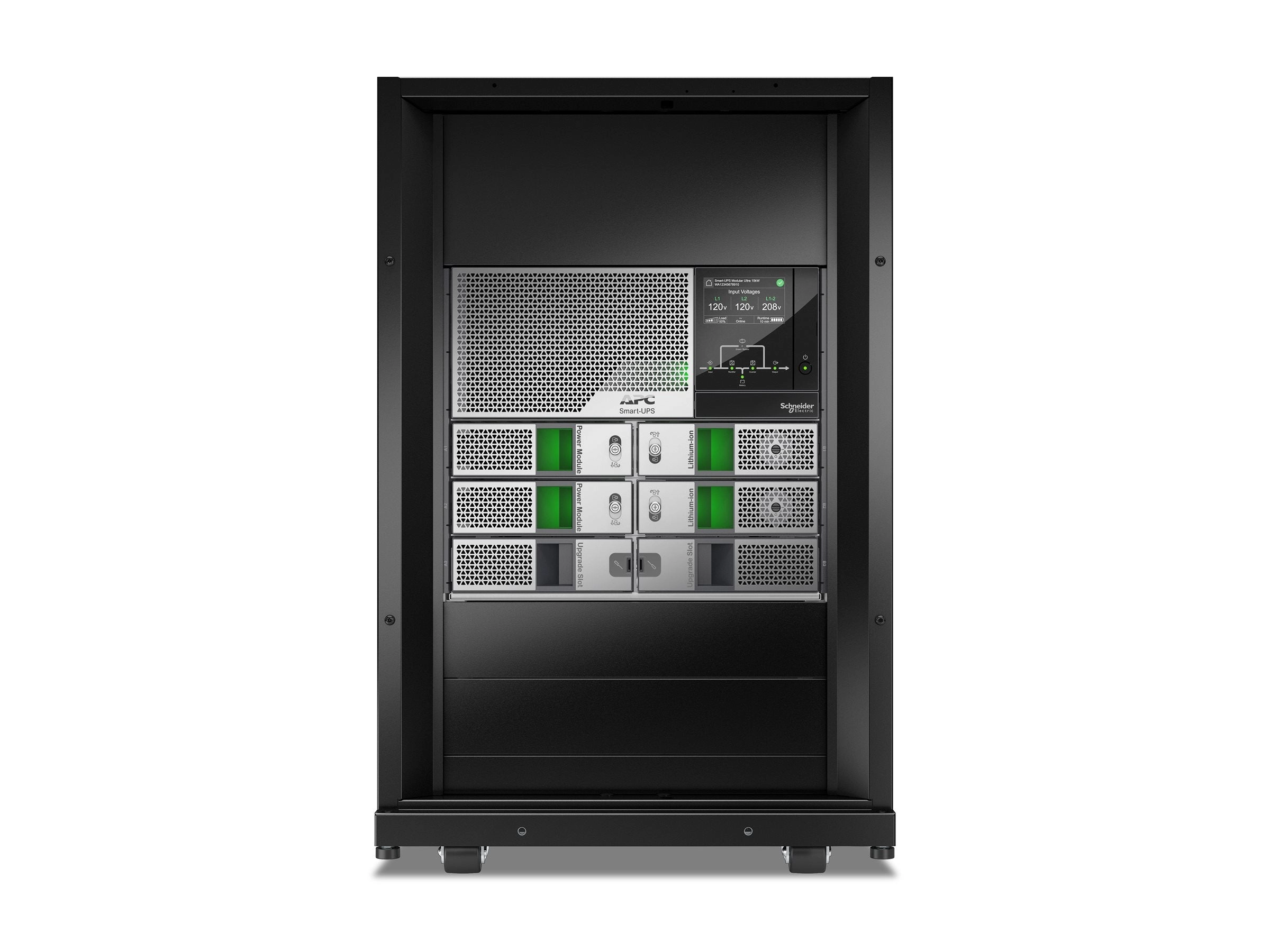 APC Smart-UPS Modular Ultra - UPS (rack-mountable) - scalable to 15kW N 1, modular, redundant, touchscreen, network management SRYL10K15XLT18