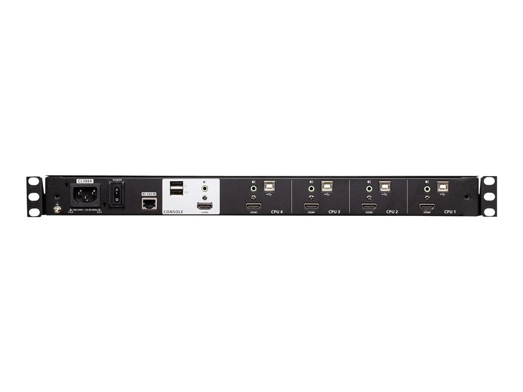 ATEN CL3884NW - KVM console with KVM switch - 4 ports - USB - 18.5 - rack-mountable - 1920 x 1080 Full HD (1080p) @ 60 Hz - 350