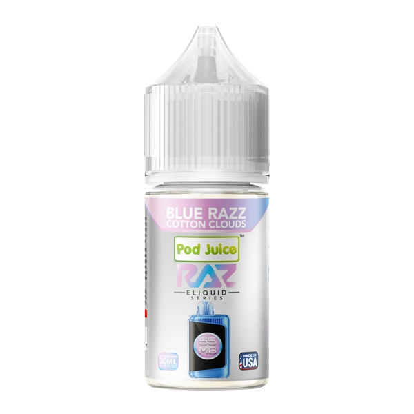 Blue Razz Cotton Clouds RAZ X Pod Juice