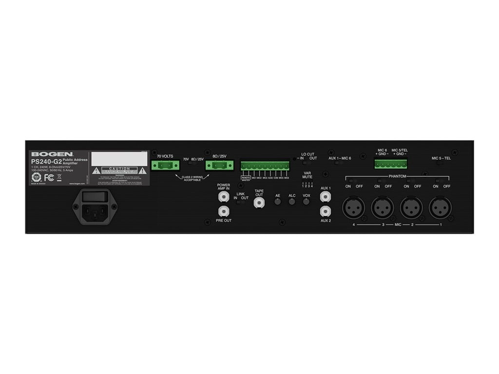 Bogen Platinum Series PS240-G2 - Amplifier - 240 Watt (total) BG-PS240-G2