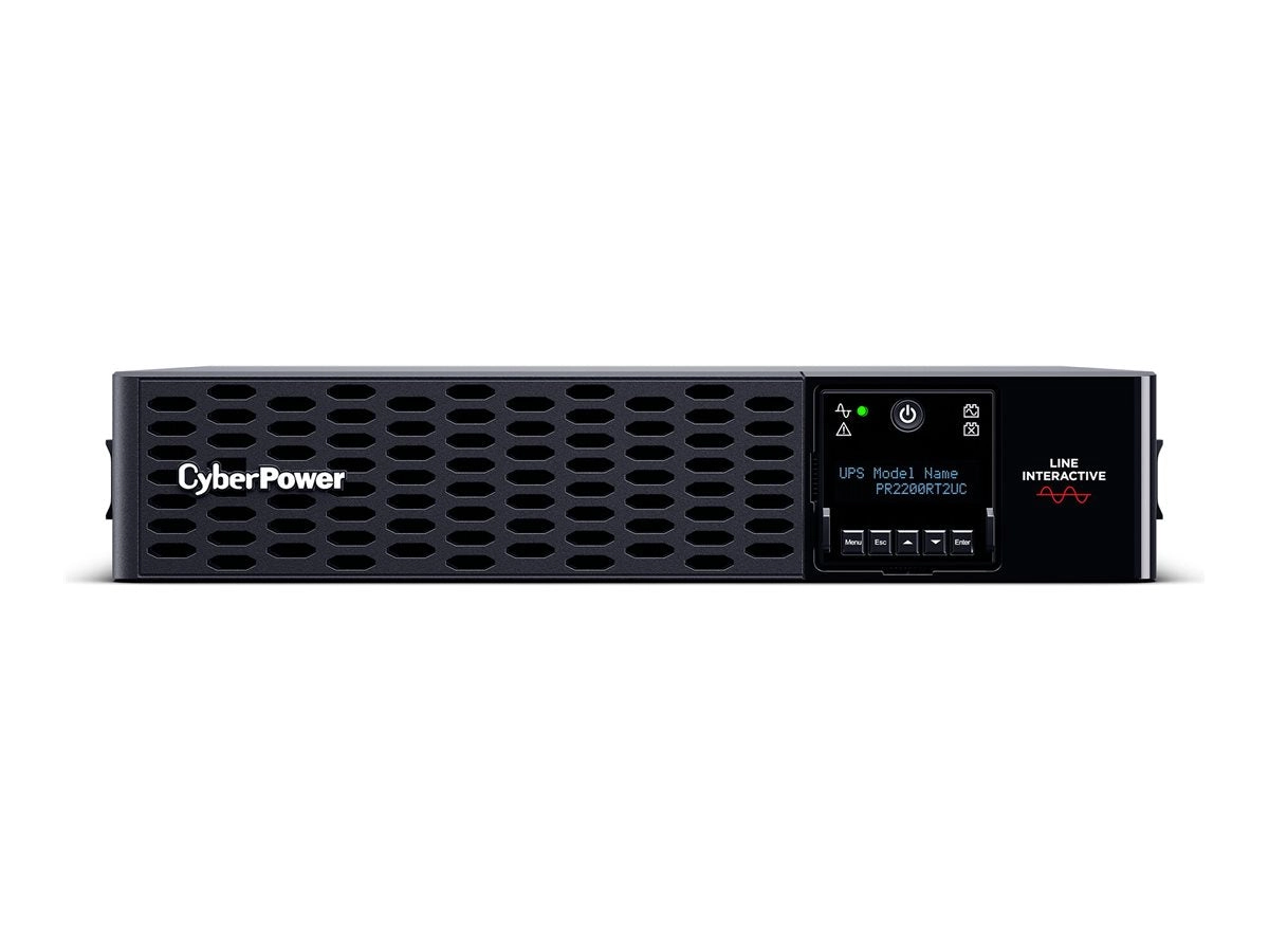 CyberPower Smart App Sinewave PR2200RT2UC - UPS (rack-mountable / external) - AC 100-120 V - 2200 Watt - 2200 VA - 9 Ah - Ethernet,