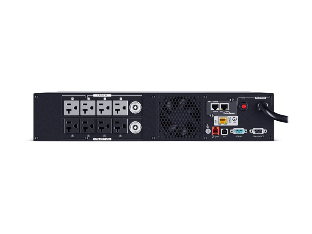 CyberPower Smart App Sinewave PR2200RT2UCN - UPS (rack-mountable / external) - AC 100-120 V - 2200 Watt - 2200 VA - 9 Ah - serial,