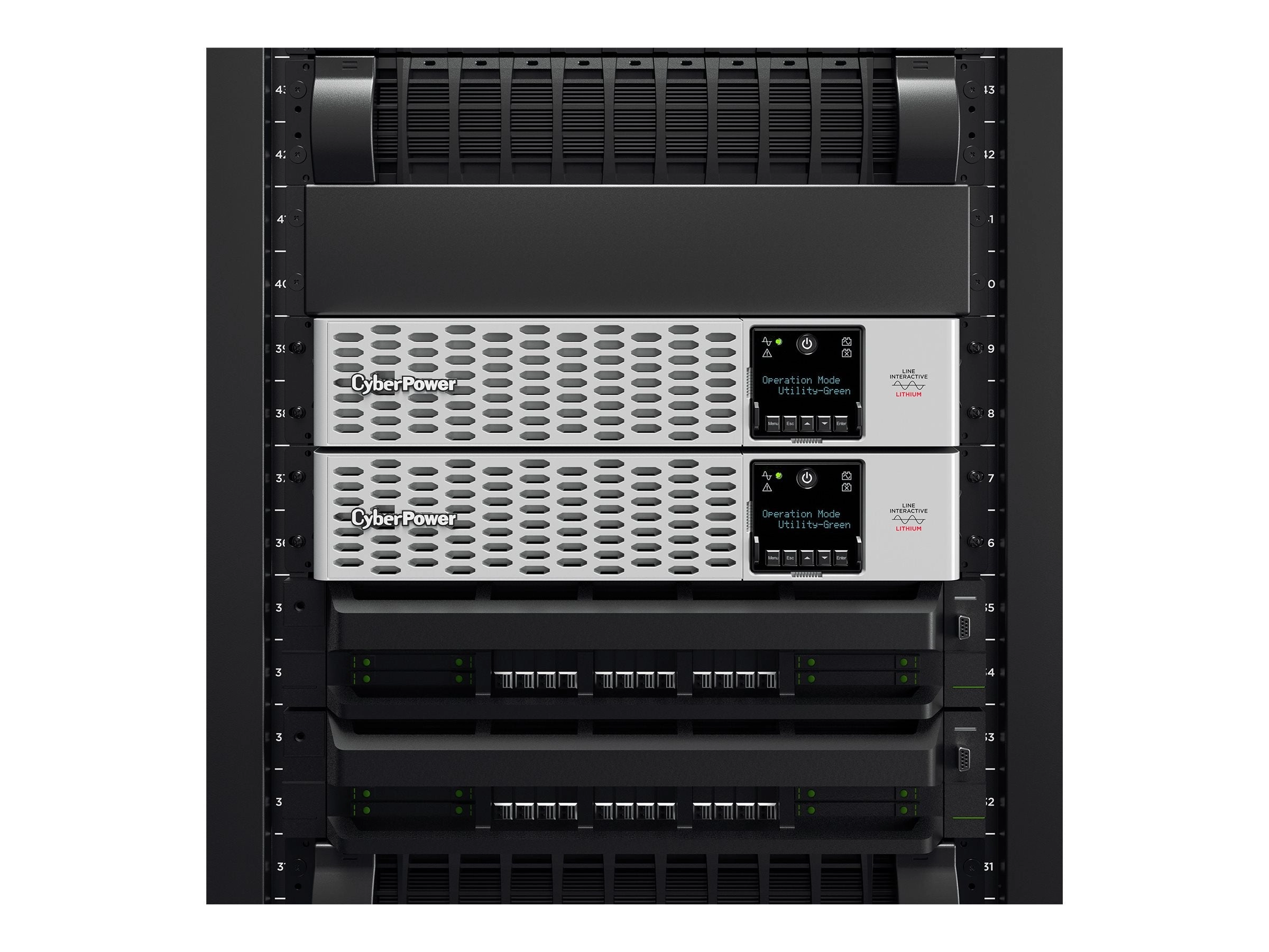 CyberPower Smart App Sinewave PRL3000RT2UC - UPS (rack-mountable / external) - AC 100-120 V - 3000 Watt - 3000 VA - 9 Ah - Ethernet,