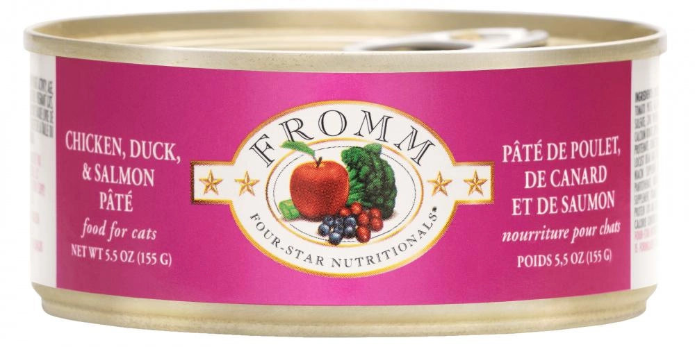 Fromm Four-Star Chicken, Duck & Salmon Pate Canned Cat Food