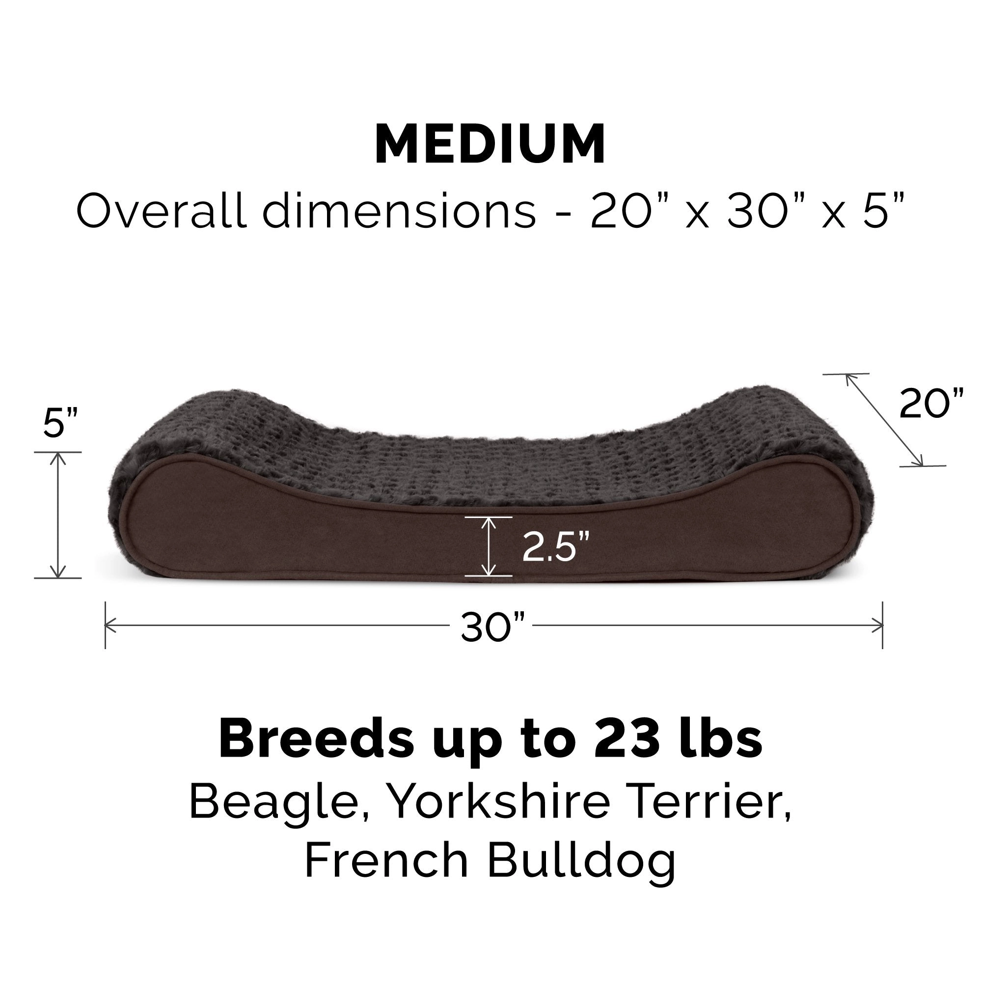FurHaven Ultra Plush Luxe Lounger Orthopedic Dog Bed - Medium, Chocolate