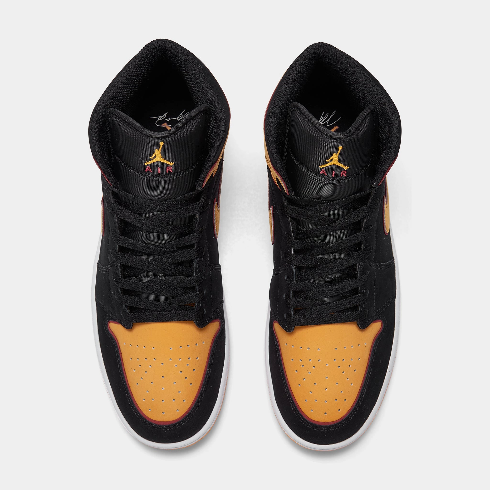 Jordan 1 Mid SE Black / Vivid Orange - Cardinal Red