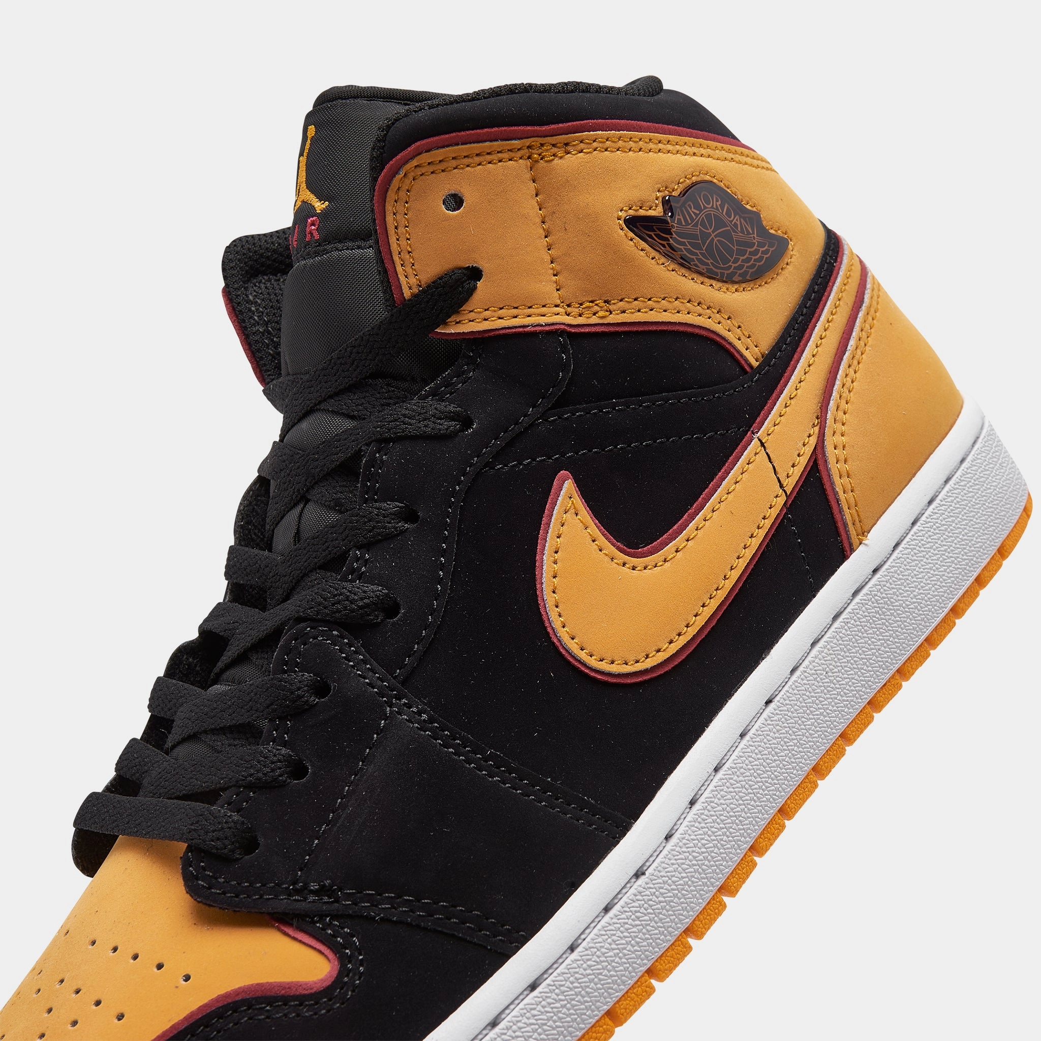 Jordan 1 Mid SE Black / Vivid Orange - Cardinal Red