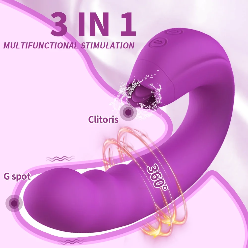Lilian G Spot Vibrator 3 in 1 Tongue Licking Vibrator