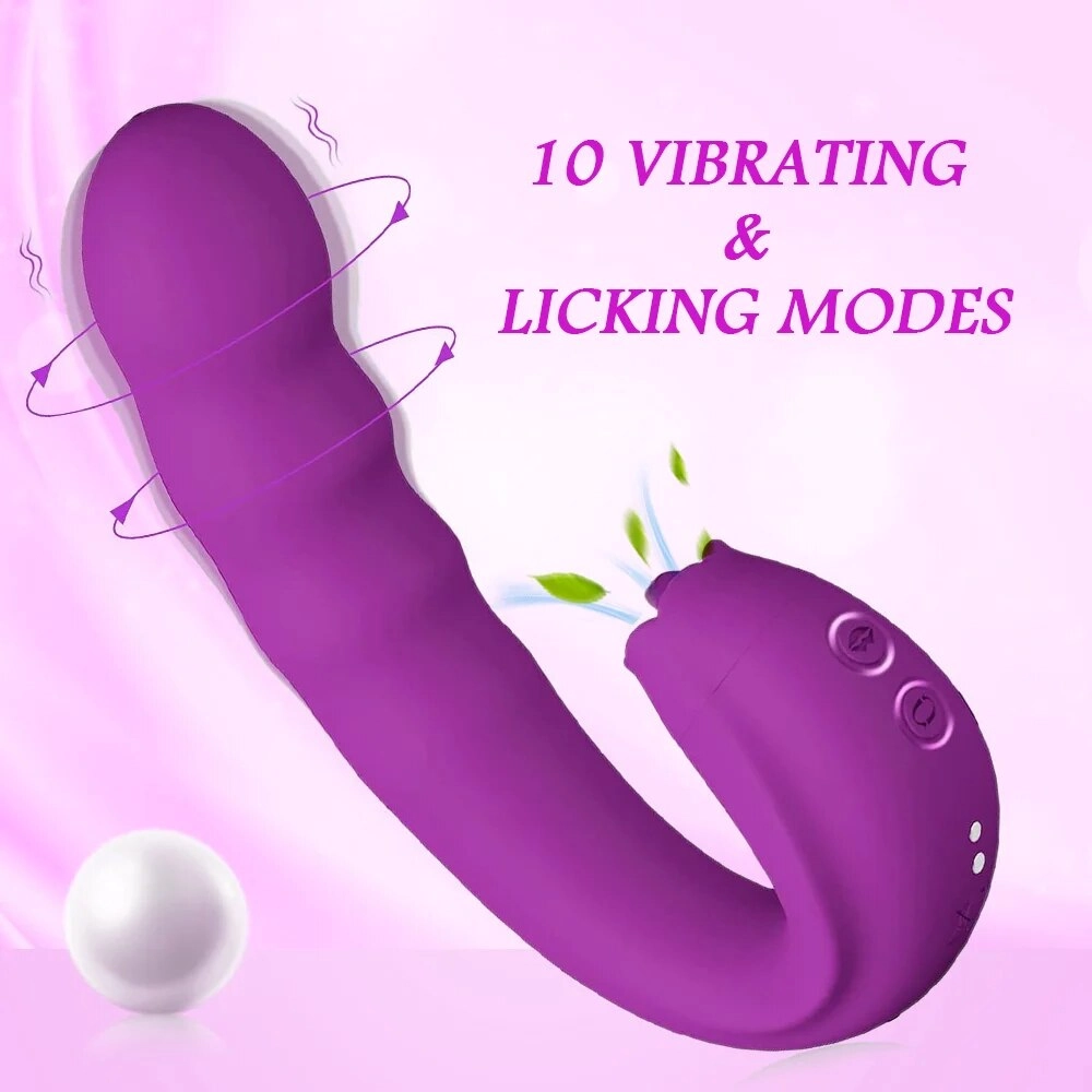 Lilian G Spot Vibrator 3 in 1 Tongue Licking Vibrator