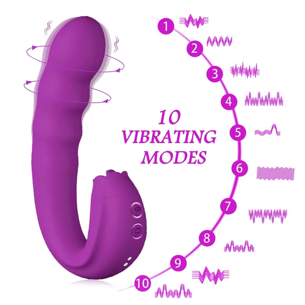Lilian G Spot Vibrator 3 in 1 Tongue Licking Vibrator