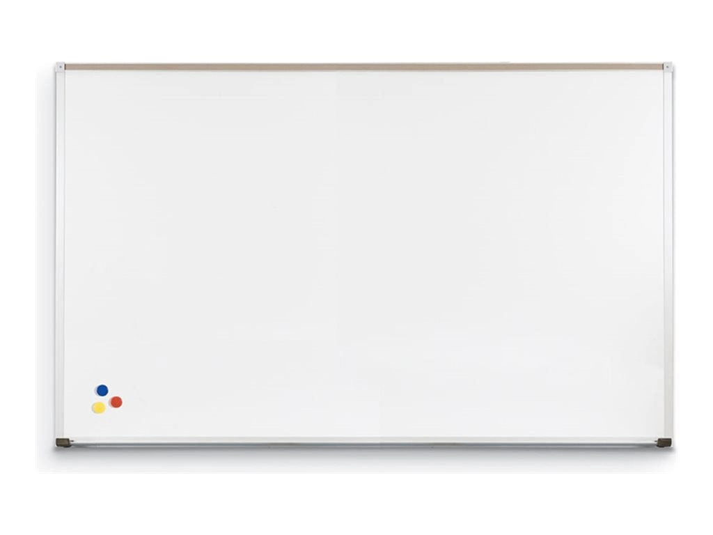 MooreCo El Grande - Whiteboard - wall mountable - 60 in x 144.02 in - porcelain steel - magnetic - low gloss white - anodized 202AN-26