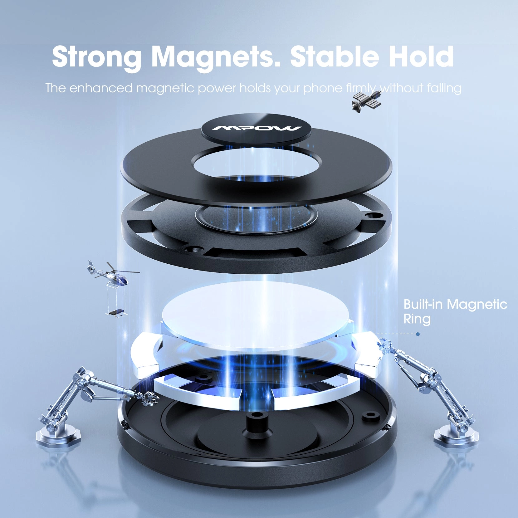 Mpow CA167A Magnetic Car Vent Phone Mount, Strong Magnet, 360° Rotation