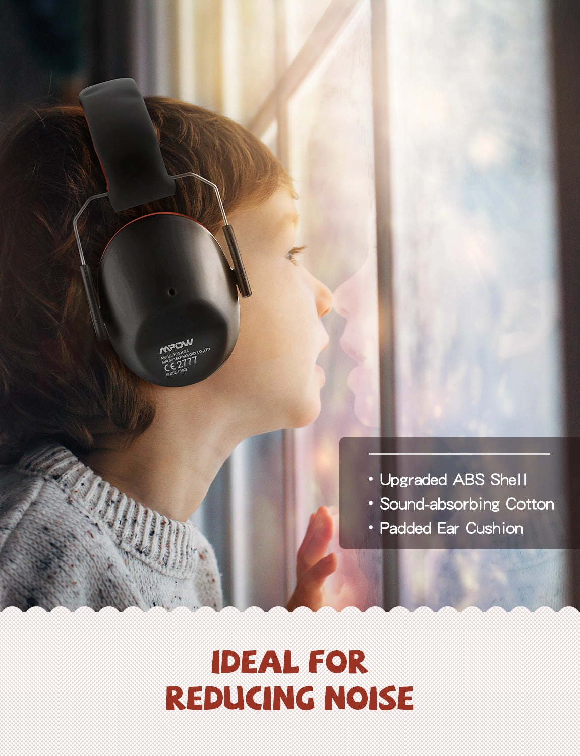 MPOW HP068A Kids Ear Defenders with Carrying Bag, SNR 29dB