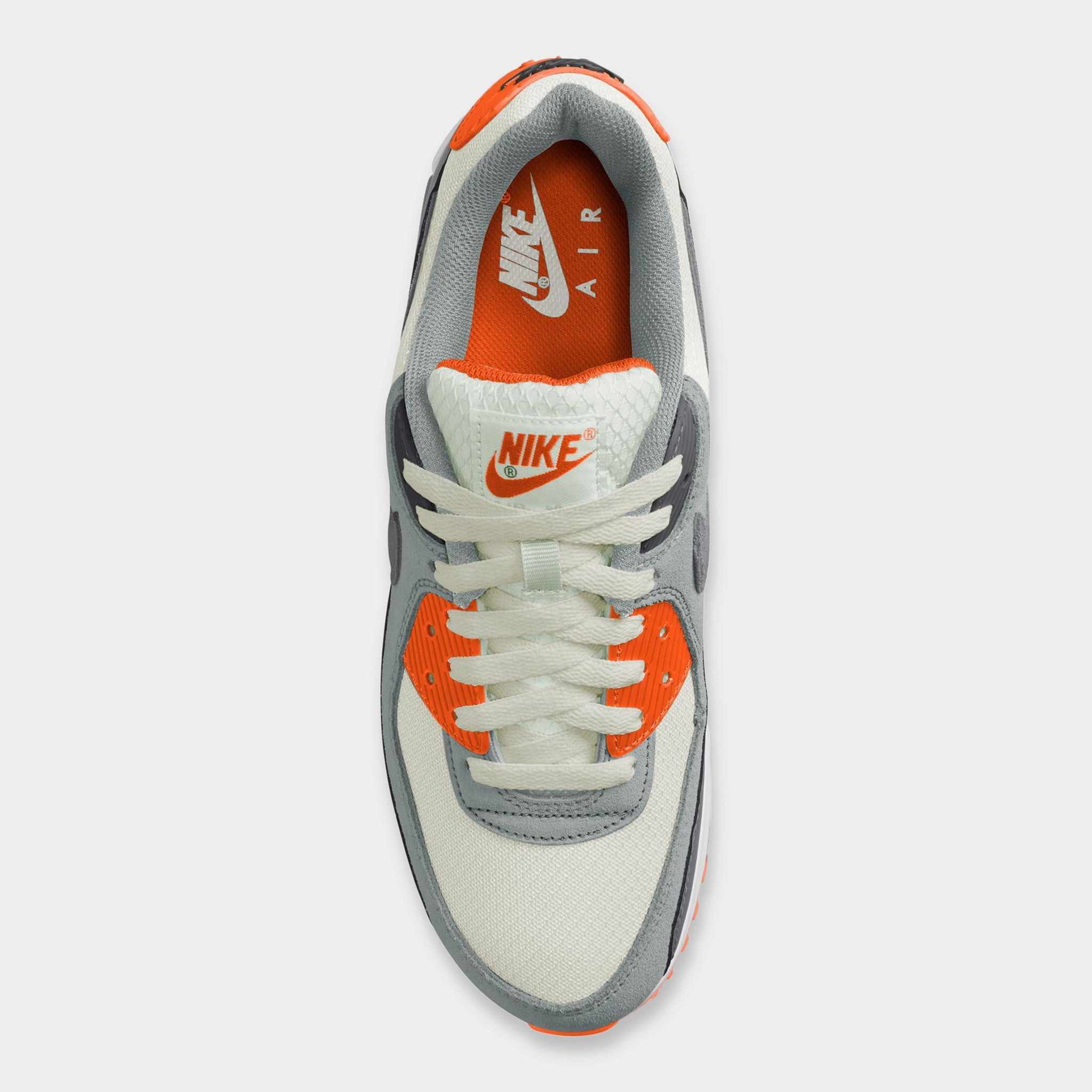 Nike Air Max 90 Summit White / Smoke Grey - Safety Orange