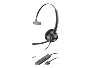 Poly EncorePro 320 - EncorePro 300 series - headset - on-ear - wired - USB-C - black - TAA Compliant - Works With Chromebook 767F9AA