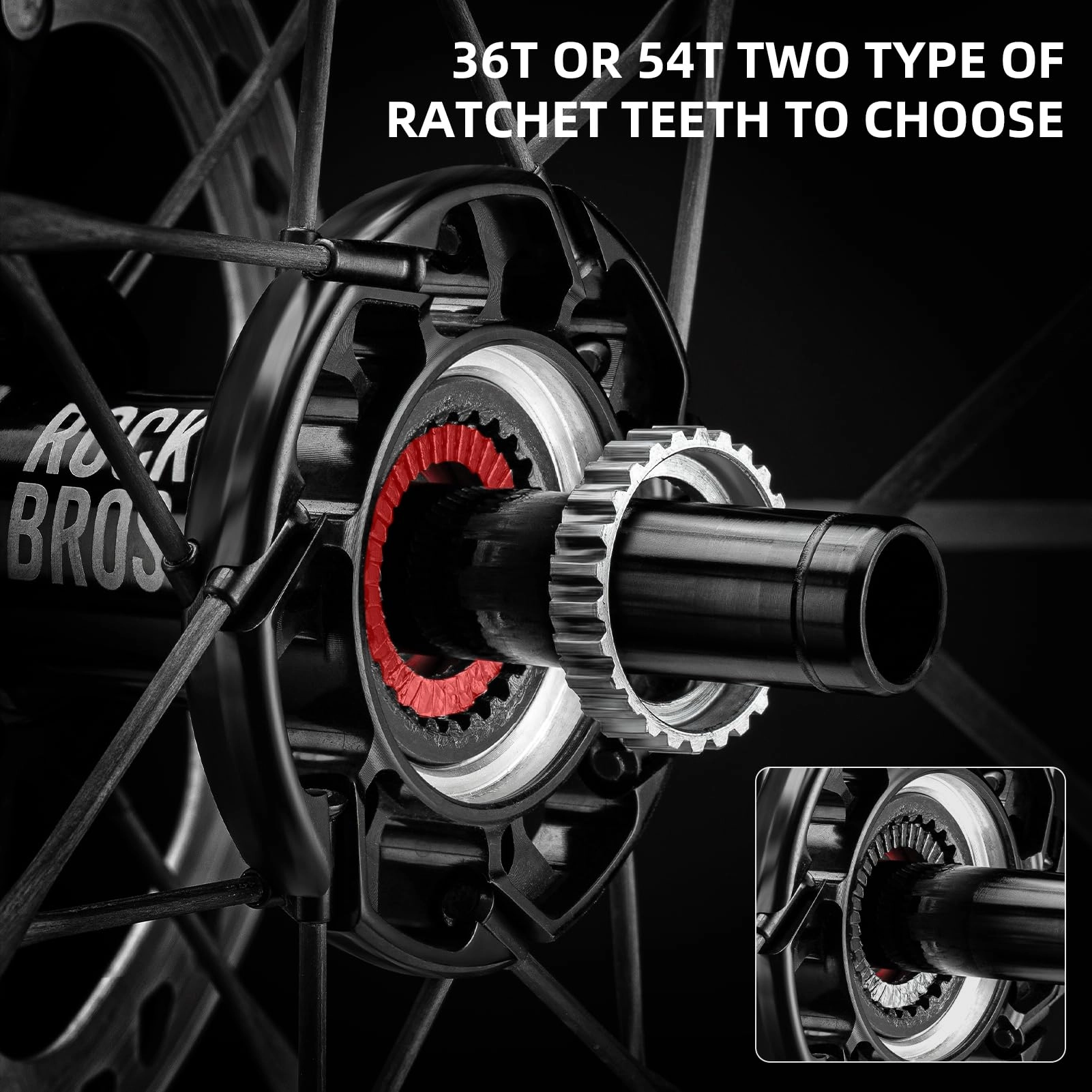 ROCKBROS T700 Carbon Fiber Bike Wheels 700c  55 mm Disc Brake Wheelset