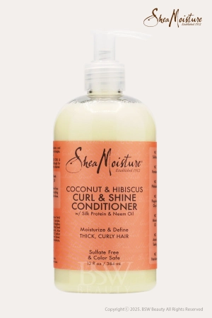 SHEA MOISTURE COCONUT & HIBISCUS CURL & SHINE CONDITIONER 13oz