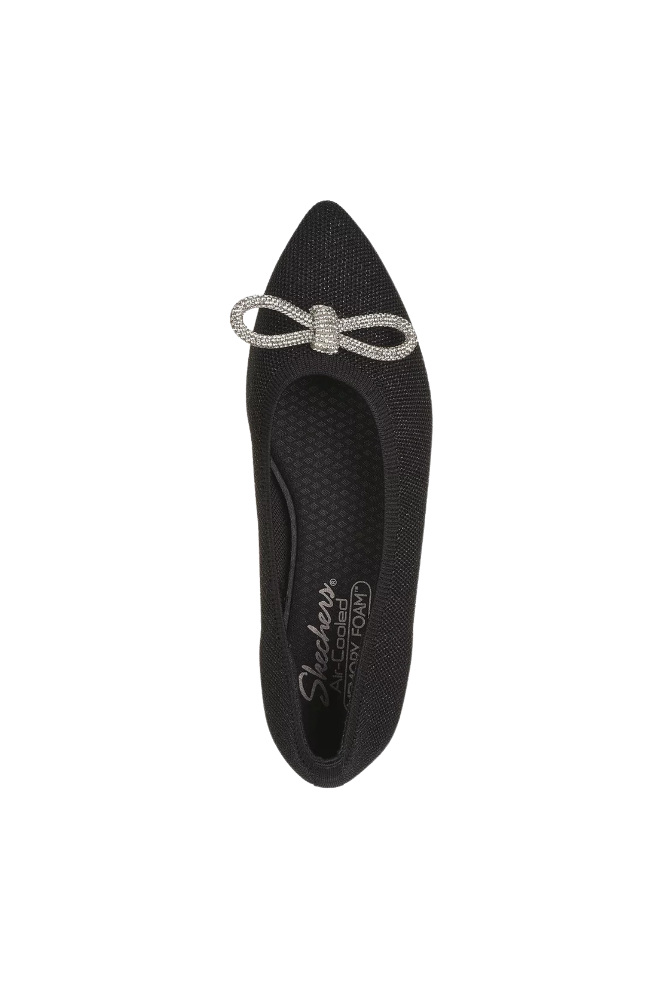 Skechers Cleo Point Glitzy Haze Ballet Flat Black