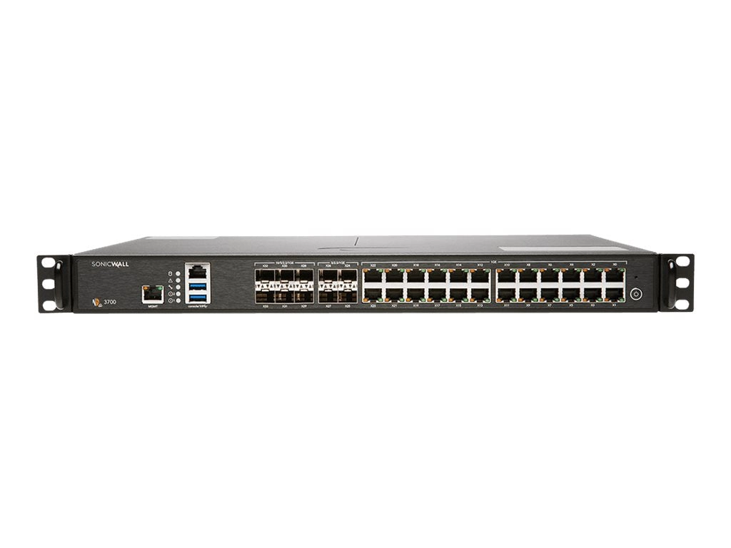 SonicWall Gen 7 NSa Series 3700 - Security appliance - with 3 years Advanced Protection Service Suite - 10GbE, 5GbE - 1U - SonicWall 03-SSC-1902