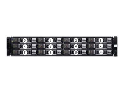 Veritas D Series 2U12 - Hard drive array - 72 TB - 12 bays (SAS-3) - HDD 8 TB x 12 - SAS 12Gb/s (external) - rack-mountable - 32197-M0034