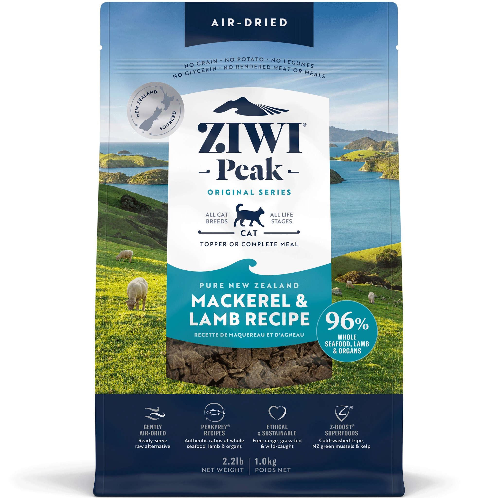 Ziwi Air-Dried Mackerel & Lamb Cat Food