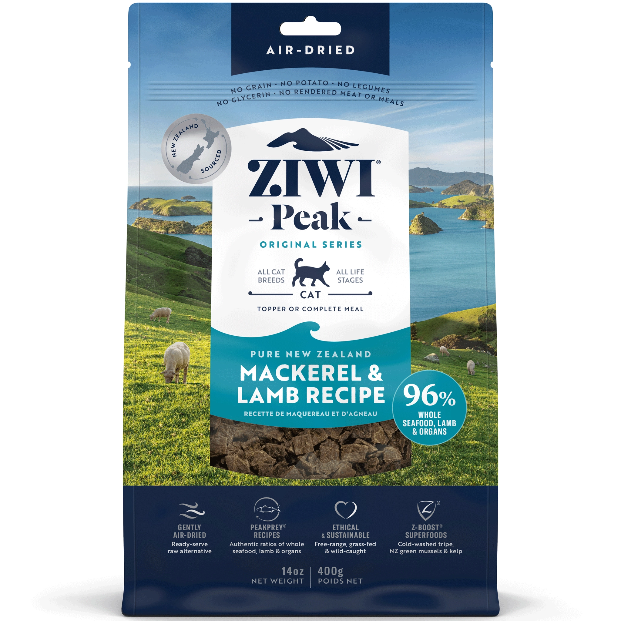 Ziwi Air-Dried Mackerel & Lamb Cat Food