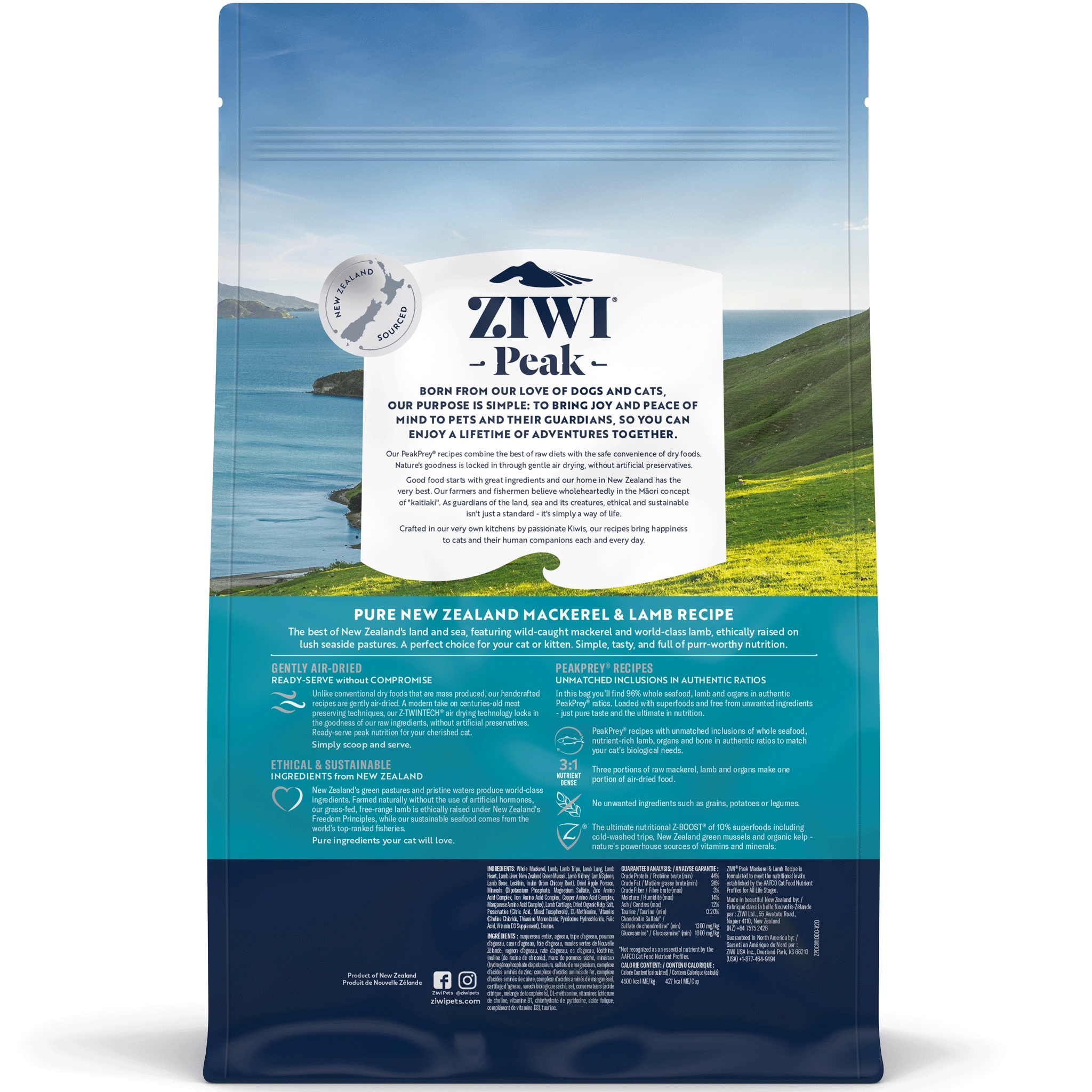Ziwi Air-Dried Mackerel & Lamb Cat Food