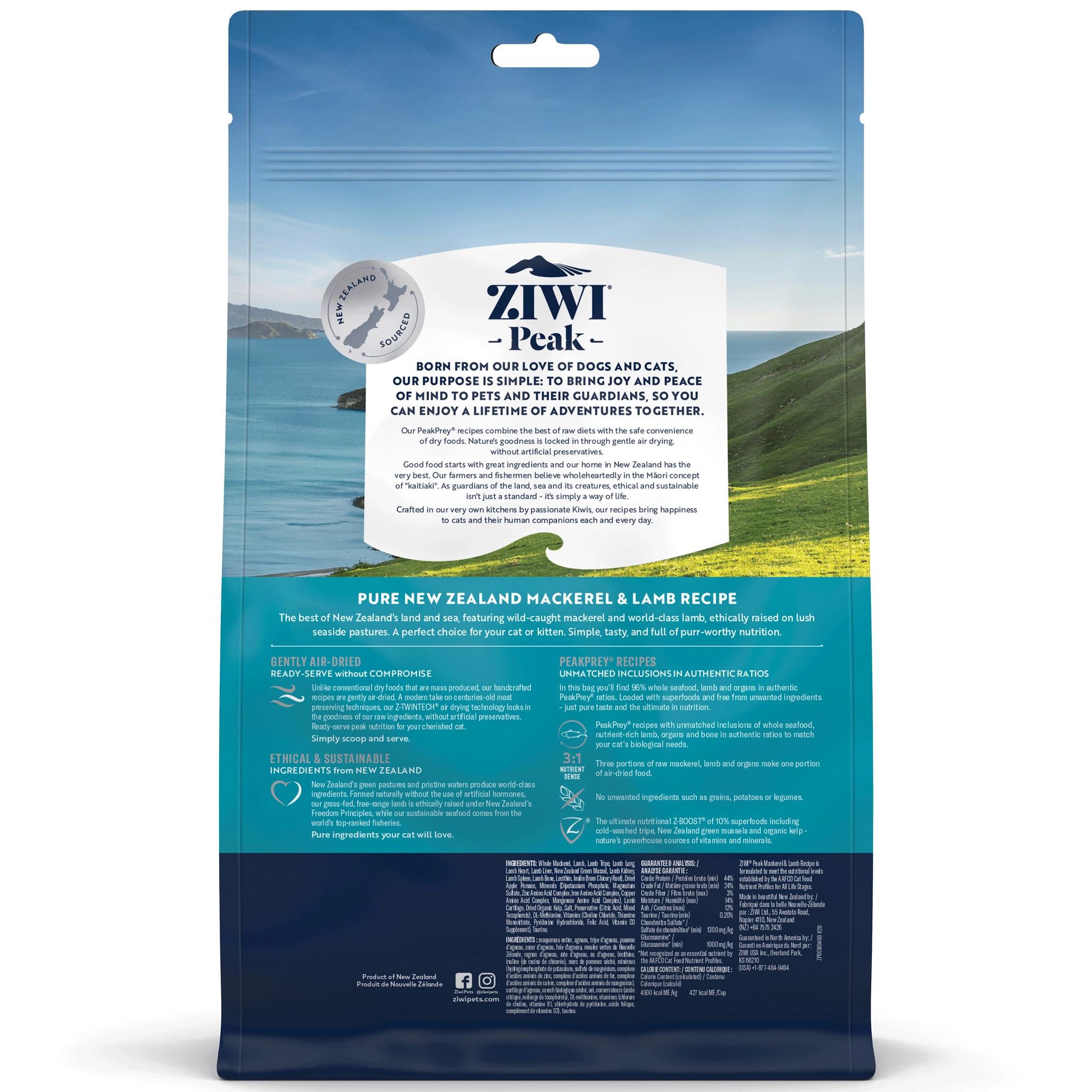 Ziwi Air-Dried Mackerel & Lamb Cat Food