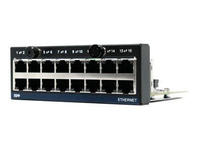 ZPE - Expansion module - Gigabit Ethernet x 16 - for P/N: ZPE-NSR-832-DDC, ZPE-NSR-832-SAC-POE, ZPE-NSR-864-SAC-POE, ZPE-NSR-864-SDC-POE ZPE-NSR-16ETH-EXPN